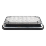 EPCOM INDUSTRIAL SIGNALING XLTE595RWV2 – Luz de Advertencia LED / 6 x 4 pulgadas / Bicolor Rojo/Claro / 66 LED / 12 VCC / 10 Patrones de Destello