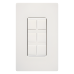 LUTRON ELECTRONICS SC6PFSW – Marco de 6 Puertos Personalizable / Conectores a Presión / Snow Satinado / Serie Satin Colors
