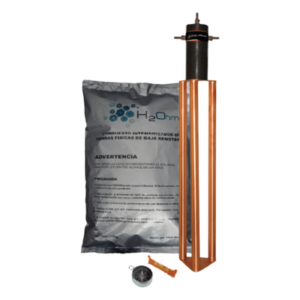 TOTAL GROUND TG-30AB – Electrodo de Puesta a Tierra / 30 A / Resistencia < 2 Ω / Filtro LCR / Compuesto H2Ohm / Brújula y Nivel Integrados
