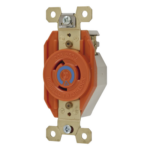 HUBBELL HUB-IG23-20 – Receptáculo Sencillo de Media Vuelta / 20 A 250 V CA / 2 Polos 3 Hilos / Nema L6-20R / 3.28" x 1.70" x 1.24" (83.3 x 43.2 x 31.5 mm)