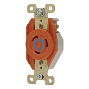 HUBBELL HUB-IG23-20 – Receptáculo Sencillo de Media Vuelta / 20 A 250 V CA / 2 Polos 3 Hilos / Nema L6-20R / 3.28" x 1.70" x 1.24" (83.3 x 43.2 x 31.5 mm)