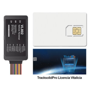 JIMIIOT VL802KIT – Kit localizador vehicular / 4G LTE con respaldo GSM / BLE / RS485 / Audio bidireccional / SIM incluida 500MB 2 años / Plataforma TrackSolidPro / Compatible sensor ultrasónico UL212 / 105x56x22mm (4.13x2.20x0.87 pulgadas)