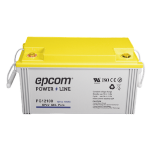 EPCOM POWERLINE PG12100 – Batería de Gel OPzV / 12 V / 100 Ah / Ciclo Profundo / 500 A Descarga Máxima / 20+ Años Flotación