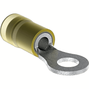 PANDUIT PN10-10R-D – Terminal de Ojillo Aislada / Calibre 10 AWG / Orificio 6.35 mm (1/4") / Paquete 500 pz