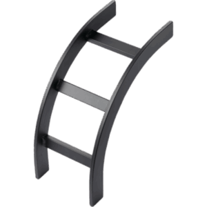 HOFFMAN LIB18BLK – Escalerilla Curva Vertical Interior / 18 in de Ancho / Acero Tubular / Bajada / Color Negro