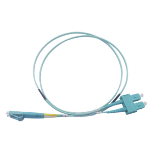 LINKEDPRO BY EPCOM LP-FOM3-LCSC-R01 – Jumper de Fibra Óptica / Multimodo OM3 50/125 / LC-SC Dúplex / OFNR Riser / 2.0 mm / 1 m (3.28 pies)