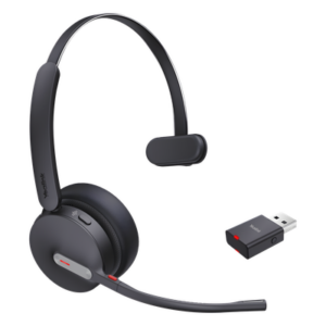 YEALINK WH64-HYBRID-MONO-UC – Diadema Inalámbrica / DECT + Bluetooth 5.2 / Alcance 150m (492 pies) / 32h Autonomía / Mono UC Plug-and-Play