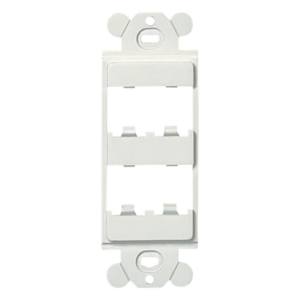PANDUIT CFG4WH – Marco de Módulo Dúplex / 4 Espacios Mini-Com / GFCI Estándar / Color Blanco / RoHS