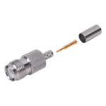 RF INDUSTRIES,LTD RP-1216-C1 – Conector Coaxial TNC / Hembra Inverso / Anillo Plegable / Para Cable RG-142/U / Contacto Oro 50 μm / Aislante Teflón