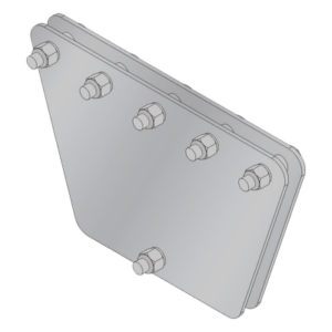 SYSCOM TOWERS SP-303050-G – Placas Igualadoras / 5 Retenidas / Acero ASTM A-36 / Galvanizado en Inmersión / 30x30x50 cm (11.8x11.8x19.7 in)
