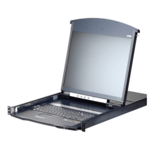 ATEN KL1108VN – Consola LCD KVM / Dual Rail 19" / IP Integrado / 8 Puertos Cat5 / 128 Dispositivos / 1920x1200 / USB PS/2 Sun RS-232