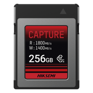 HIKSEMI by HIKVISION HS-CFE-E300/256G – Memoria CFexpress Tipo B / 256 GB / Lectura 1800 MB/s / Escritura 1400 MB/s / PCIe Gen 3×2 / 8K RAW / -10 °C a 70 °C