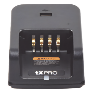 TXPRO TXCAR50A – Cargador de Escritorio / 4 Radios Simultáneos / Li-Ion, Ni-MH, Ni-Cd / LED Tricolor / 17V 1.2A