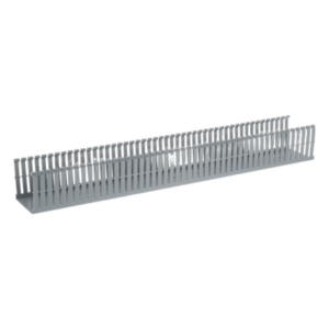 PANDUIT FC3X4LG2 – Canaleta Ranurada de PVC con Tapa / Tipo F / 82.6 mm Ancho / 79.2 mm Alto / 2 m (6.56 ft) Largo / Gris