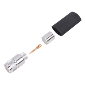RF INDUSTRIES,LTD RFN-1006-2L2 – Conector N Macho / Anillo Plegable / Bronce Plateado / Contacto Oro / Teflón / LP-600 LMR-600 CNT-600