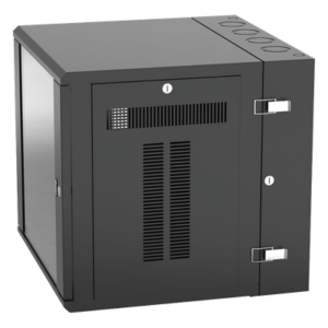 PANDUIT PZWMC12W – Gabinete de Montaje en Pared / 19in / 12 UR / 635mm (25in) Profundidad / Ventana de Seguridad / Acero y Vidrio Templado