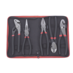 PRECISION PST-H010-03 – Juego de Pinzas / 5 Piezas / 8" (203.2 mm) / Acero / Mango Antiderrapante / Estuche Plástico