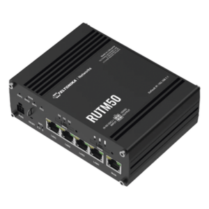 TELTONIKA RUTM50 – Router Celular 5G / Dual-SIM / Wi-Fi 5 / 4x LAN Gigabit + 1x WAN / FIRSTNET / 3.4 Gbps / 5.2 x 1.74 x 3.74 in