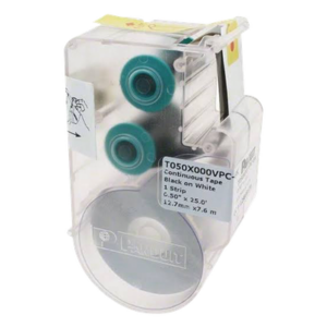 PANDUIT T050X000VPC-BK – Casete de Etiqueta de Vinilo / Cinta Continua / Negro Sobre Blanco / 12.7 mm x 7.6 m (24.93 Pies) / Interior-Exterior