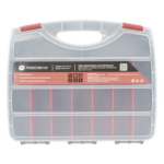 PRECISION PST-H07-002 – Caja Organizadora / 21 Divisiones Configurables / 38 x 31 x 7 cm (14.96 x 12.2 x 2.76 in) / Plástico de Alta Resistencia
