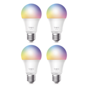TP-LINK TAPOL530E-4PACK – Foco Inteligente Wi-Fi / Multicolor A60 E27 / 806 Lúmenes / Regulable 1-100% / 2500-6500 K / Control por Voz / Monitoreo de Energía