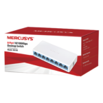 Mercusys MS108 – Switch de Escritorio / 8 Puertos 10/100 Mbps / Capacidad de Conmutación 1.6 Gbps / Sin Ventilador / Plug and Play