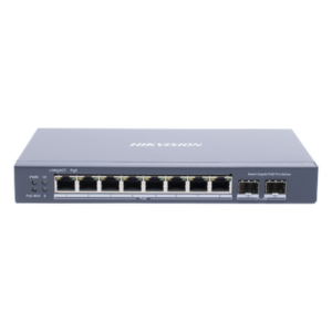 HIKVISION DS-3E1510P-SI – Switch Administrable PoE+ / 8 Puertos Gigabit / 2 SFP / Extensión 300 m (984.3 ft) / 110 W / Gestión en la Nube