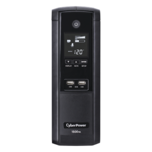 CYBERPOWER BRG1500AVRLCD5Y – UPS de 1500 VA/900 W, Topología Línea Interactiva, Entrada 120 Vca NEMA 5-15P, Tipo Torre, Con 12 Tomas NEMA 5-15R, 5 años de garantía