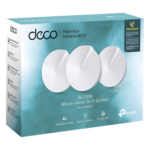 TP-LINK DECOM5-3PACK – Kit Mesh Wi-Fi 5 / AC1300 Mbps / 2 Puertos Gigabit WAN/LAN / 4 Antenas Internas MU-MIMO / App Deco iOS/Android / HomeCare