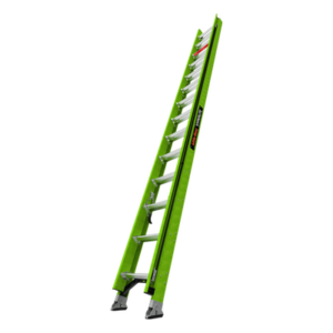 Little Giant Ladder Systems HYPERLITE28IA – Escalera de Extensión / Aluminio + Fibra de Vidrio / 8.5 m (27.9 ft) / Capacidad 136 kg / Peso 24.31 kg / Escalones Antifatiga / Sistema de Polea Reducido
