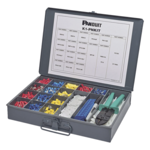 PANDUIT K1-PNKIT – Kit de Terminales de Mantenimiento / 14-22 AWG / Nylon / Caja de Acero / 9.33 x 13.33 in (0.77 x 1.11 ft)