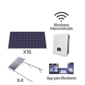 SYSCOM KITEPCOM5K330 – Kit Solar de Interconexión / 5 kW / 220 Vca / Inversor Cadena / Paneles 330 W