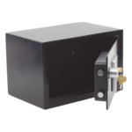 ASSA ABLOY 84835 – Caja Fuerte Electrónica Compacta / Teclado 3-8 Dígitos / Cerrojos 17 mm / Acero Calibre #9 y #16 / Bloqueo por Intentos Fallidos