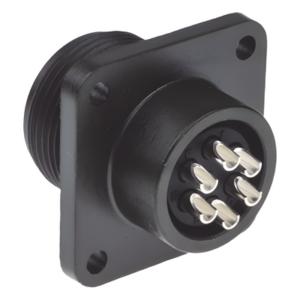 SYSCOM PARTS 654-MS3102A14S-6S – Conector Hembra Circular / 6 Terminales / Aluminio / -55°C a +125°C / Acoplamiento Roscado / 1.8 pies