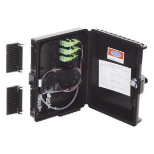 LINKEDPRO BY EPCOM LP-FAT08 – Caja de Empalme para Fibra Óptica / 24 Fusiones / IP65 / Splitter 1x8 SC/APC / 12 Puertos Drop / -40°C a +85°C