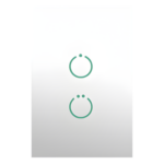 SMARTHOME BY EPCOM MHS512 – Interruptor Táctil Z-Wave Plus / 2 Botones / AC 85-260V / Frecuencia Regional 868/908/921 MHz / +3 dBm