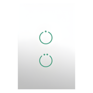 SMARTHOME BY EPCOM MHS512 – Interruptor Táctil Z-Wave Plus / 2 Botones / AC 85-260V / Frecuencia Regional 868/908/921 MHz / +3 dBm