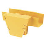 PANDUIT FRVT4X4LYL – Accesorio en T para Canaleta 4x4 / Conexión Horizontal a Bajada Vertical 90° / Radio de Curvatura 50.8 mm / Tapa con Bisagras / Material ABS 94V-0