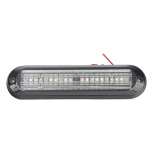 EPCOM INDUSTRIAL SIGNALING XLT1835RBA – Luz Auxiliar Ultra Brillante / 18 LEDs 3W / IP67 / Rojo/Azul/Ambar / 142.6x36x14mm / 10-30VDC / 0.47x0.12x0.05ft