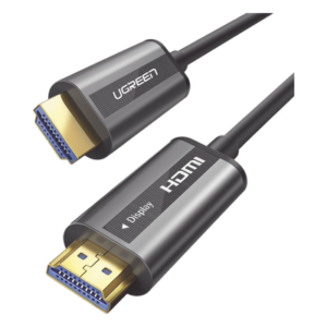 UGREEN 50215 – Cable HDMI de 15 Metros (49.21 Pies) por Fibra Óptica 4K@60Hz | Fibra de 4 Núcleos + Cobre EstaÑado de 7 Núcleos | Compatible con HDMI 2.0 | Alta Velocidad 18 Gbps | 3D | HDR | Carcasa de Zinc | Premium | 2 AÑos de GarantÍa