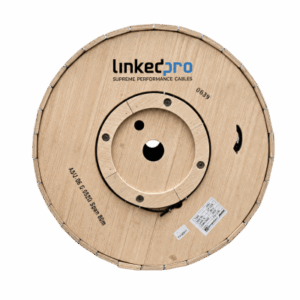 LINKEDPRO LP-ASU80-08C/4KM – Carrete de 4 Kilómetros de Fibra Óptica Aérea Mini ADSS (ASU) G.652D, Monomodo de 8 Hilos, Exterior, Span 80, Loose Tube