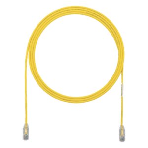 PANDUIT UTP28SP1YL – Cable de Parcheo Cat6 UTP / 28AWG Diámetro Reducido / 0.3 m (1 Pie) / Amarillo / Doble Clasificación CM/LSZH