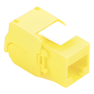 LINKEDPRO BY EPCOM LPKJ6ATTYE – Módulo Jack Keystone / Cat6A / Toolless / Terminación 180° / Sin Blindaje / 1 Puerto / Amarillo