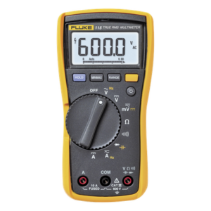 FLUKE FLUKE-115 – Multímetro Digital / Valor Eficaz Verdadero 6000 Recuentos / CAT III 600 V / Protección 6 kV / Pantalla LED Retroiluminada