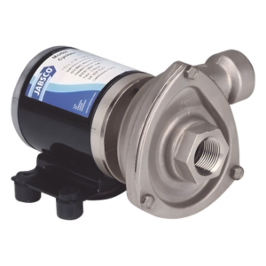 JABSCO 50840-0012 – Bomba Centrífuga de Baja Presión / 12 Vcd / Caudal 29 GPM / Presión 8.7 psi / Acero Inoxidable / Succión 2 m (6.6 ft)