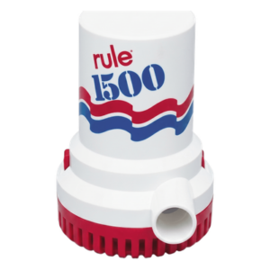 RULE 02 – Bomba de Achique Sumergible / 1,500 GPH / 12V CD / Acero Inoxidable / Protección Térmica TCO / CE e ISO 8849