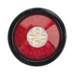 ECCO ED3040AW – Plafón Circular Trasero / 16 LED / Rojo/Blanco/Ámbar / 5.4 Pulgadas / IP67 / 12-24 V / SAE Class I