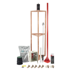 TOTAL GROUND KITMASTER05V2 – Sistema de Protección contra Tormentas Eléctricas / 300 m (984.3 ft) de Diámetro de Protección / Punta Captadora de Aluminio / Norma NMX-J-549-ANCE-2005