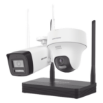 HIKVISION NKS424W02H – Kit de Videovigilancia IP Inalámbrico / 4 Megapixel / NVS 4 Canales / 2 Cámaras Wi-Fi / Dual Light / Audio Bidireccional / Micro SD 512 GB