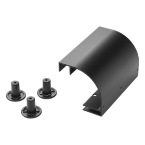 HOFFMAN LSRDBLK – Kit de Bajada de Cable / Escalerilla 12" (305 mm) / Aluminio Recubierto en Polvo / RAL 9005 Negro / Grosor 2.5 mm / Radio de Curvatura Integrado